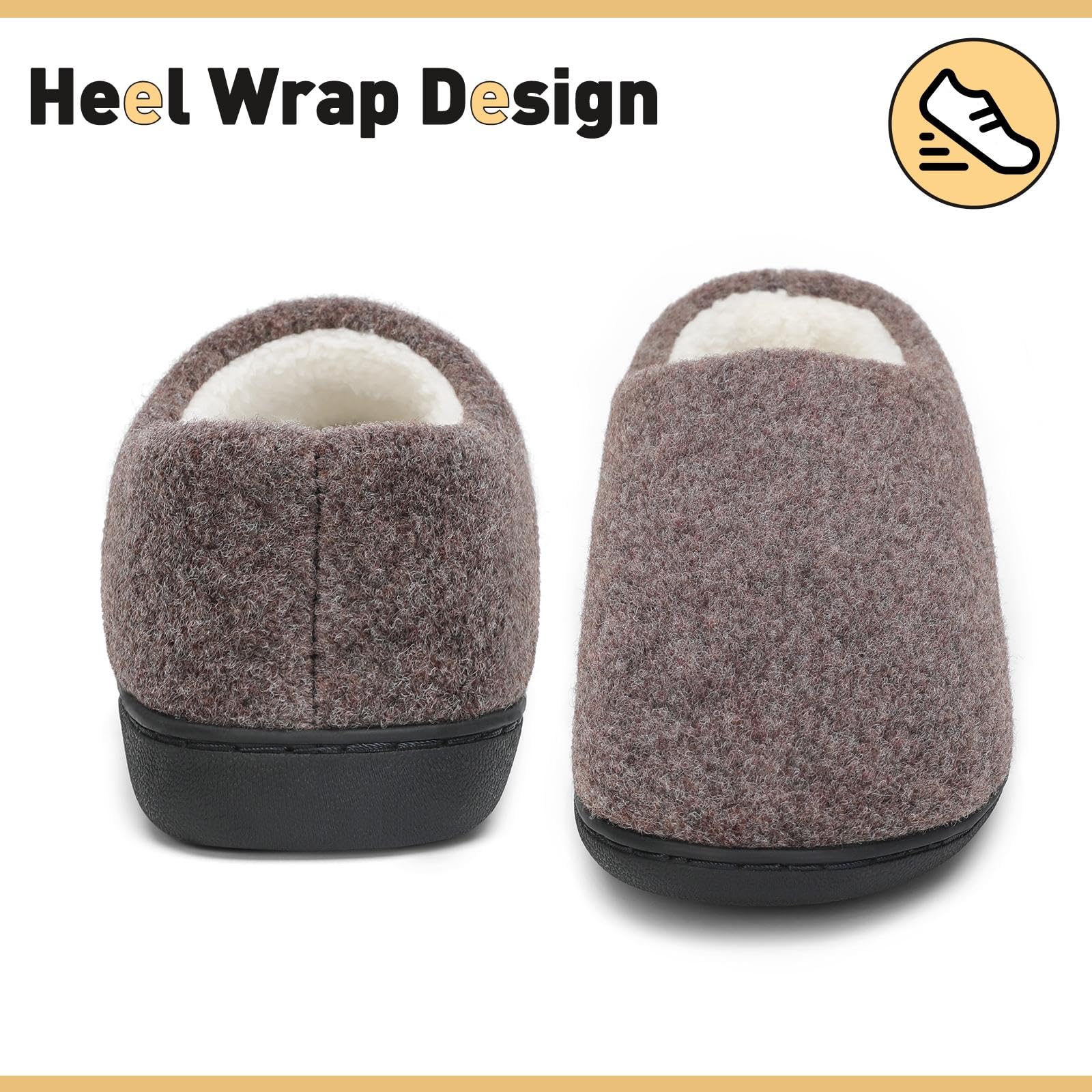 Mishansha Pantofole Inverno Calde in Memory Foam Ciabatte da Casa Antiscivolo Comode, Unisex-Adulto