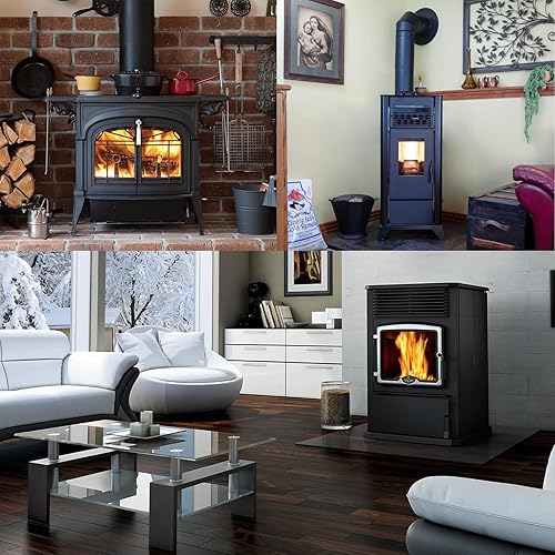 Miniatura 8 de Kit de entrada de aire fresco para estufa de pellets, kit de aire frío exterior de 2 x 60 pulgadas para tubería de estufa de pellets, tubo de