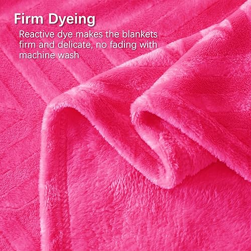 Miniatura 5 de Whale Flotilla Manta de vellón para sofá, manta suave y esponjosa con patrón de cheurón para todas las estaciones, cálida y ligera, de 50 x 60