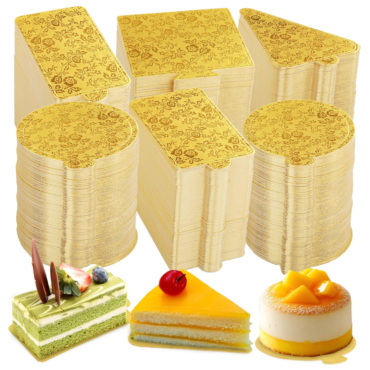 Mini Cake Boards,600 Pack 3" Cake Display Boards Silver Mousse Dessert Trays Cupcake Cake Plates Cake Boards for Parties,Wedding Cake Boards,Round,