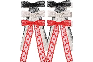 Elegant and Charming Lace Bow Hair Clips for Women and Girls