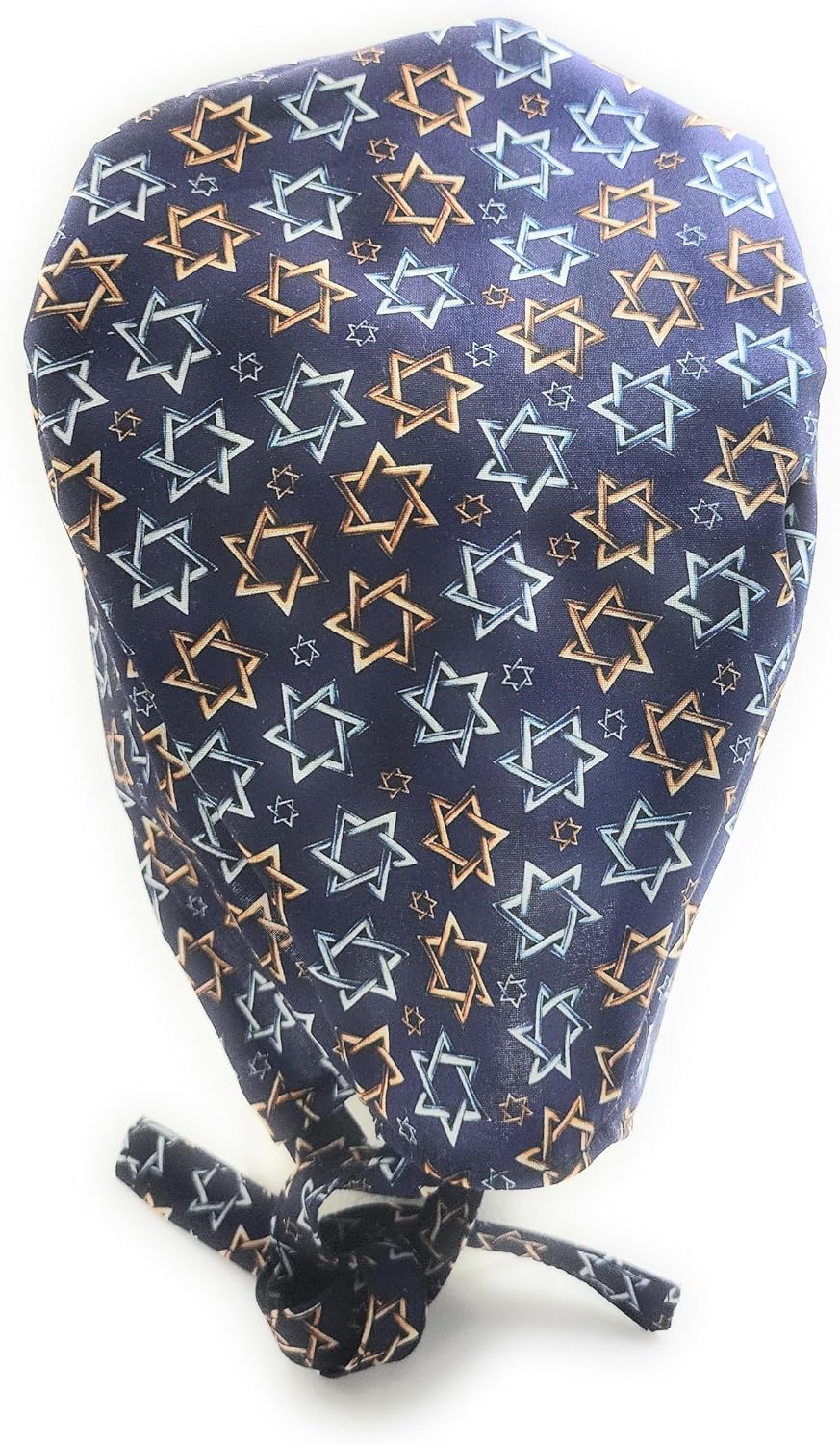 Scrub Hat Star of David Hanukkah Holidays Jewish Holy Cotton Fabric Cap Do-Rag Skull Black