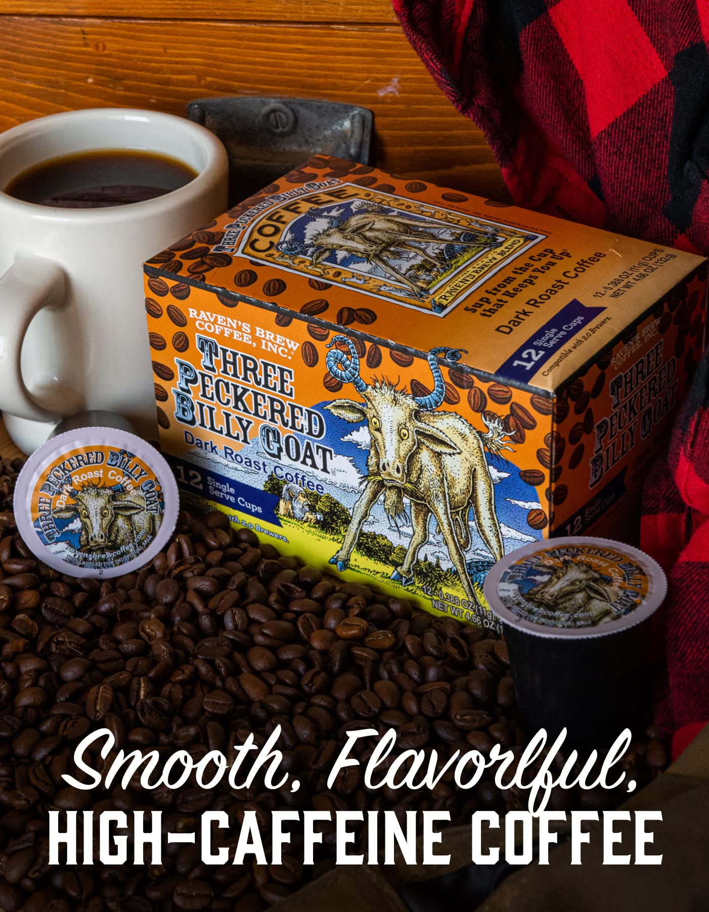 Amazon.com: Raven's Brew Coffee High Caffeine Dark Roast K-Cup