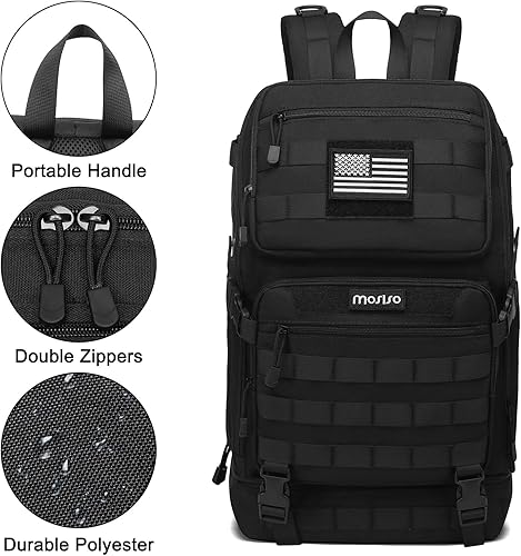 Miniatura 6 de MOSISO Mochila táctica de 23L con enfriador aislado en la parte inferior, mochila militar de 3 días, mochila militar de 3 días, mochila militar con