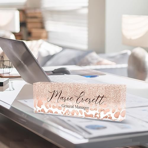 Miniatura 4 de Placa de nombre personalizada para escritorio, placa de nombre de escritorio personalizada, regalos personalizados de agradecimiento a los empleados