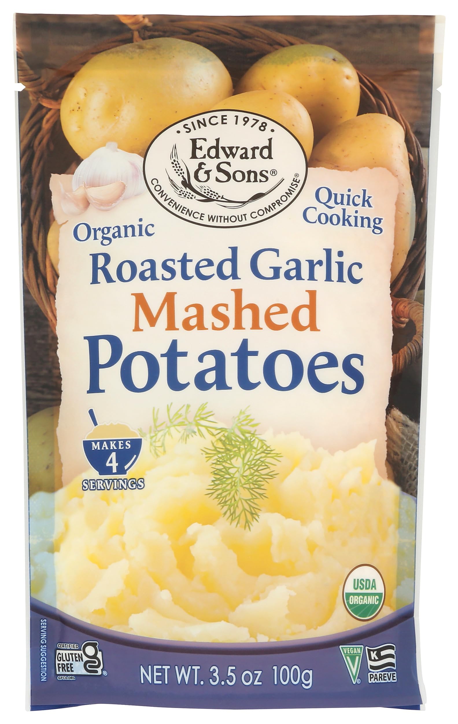 Edward & Sons Organic Garlic Mashed Potatoes, 3.5 oz