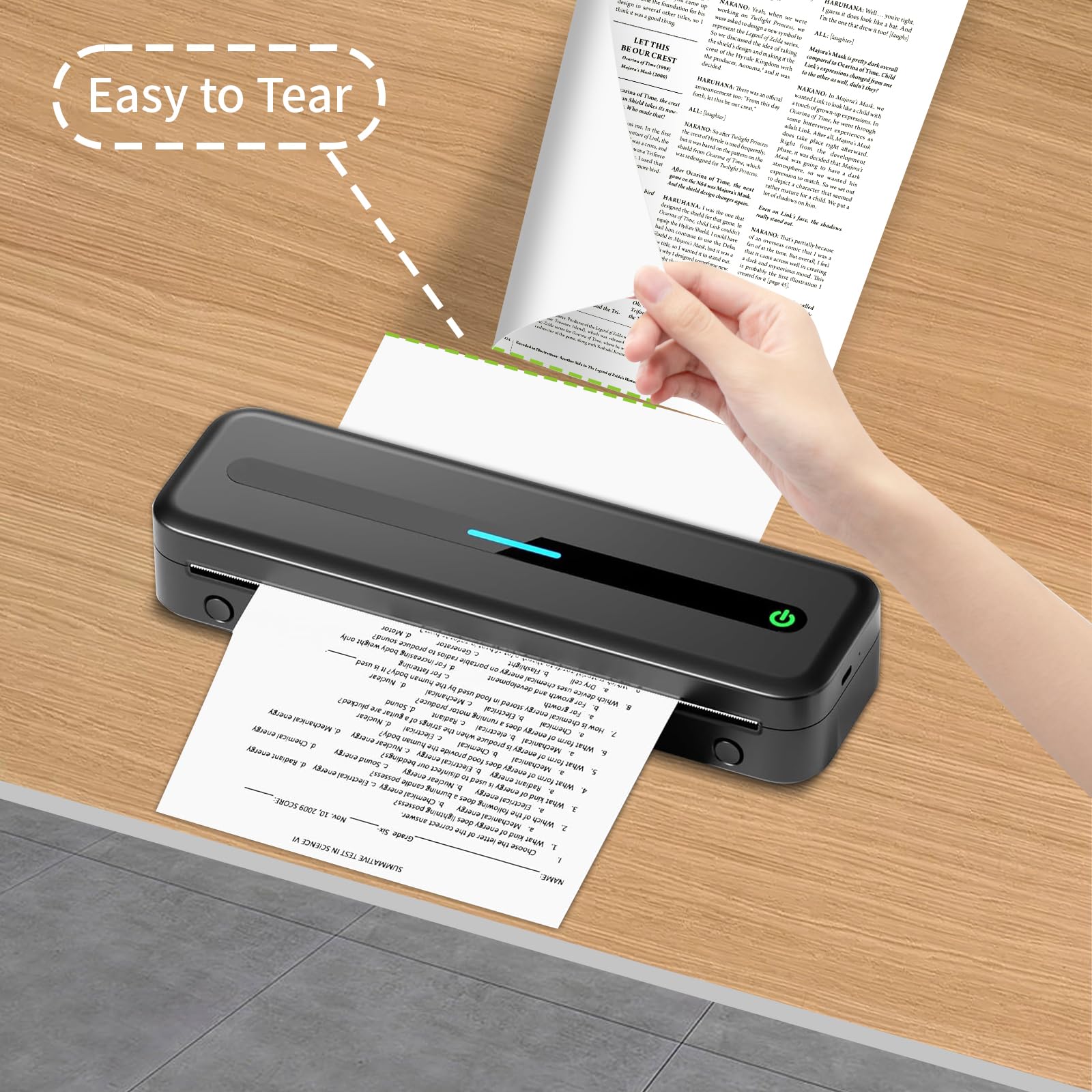 200 hojas de papel térmico para impresora térmica de 8.5 x 11 pulgadas, tamaño carta estadounidense, compatible con Peripage, Munbyn, Jadens, HPRT, impresora portátil Phomemo, papel térmico plegado,