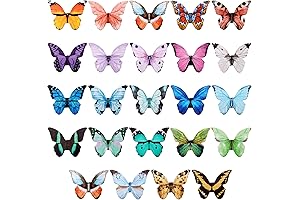 Nezyo 24 Book Mark Magnets: A Kaleidoscope of Butterfly Wonders for Reading Delights