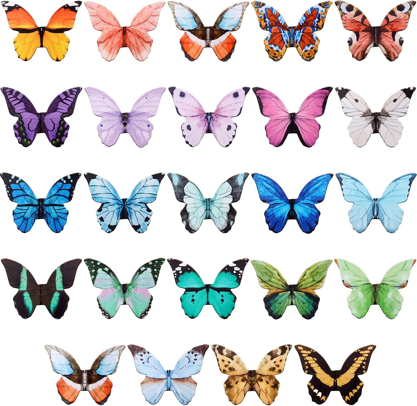 24 Pieces Magnetic Bookmarks Cute Magnet Page Markers Foldable Page Clip for Students Reading Stationery Supplies Office Presents(Butterfly)