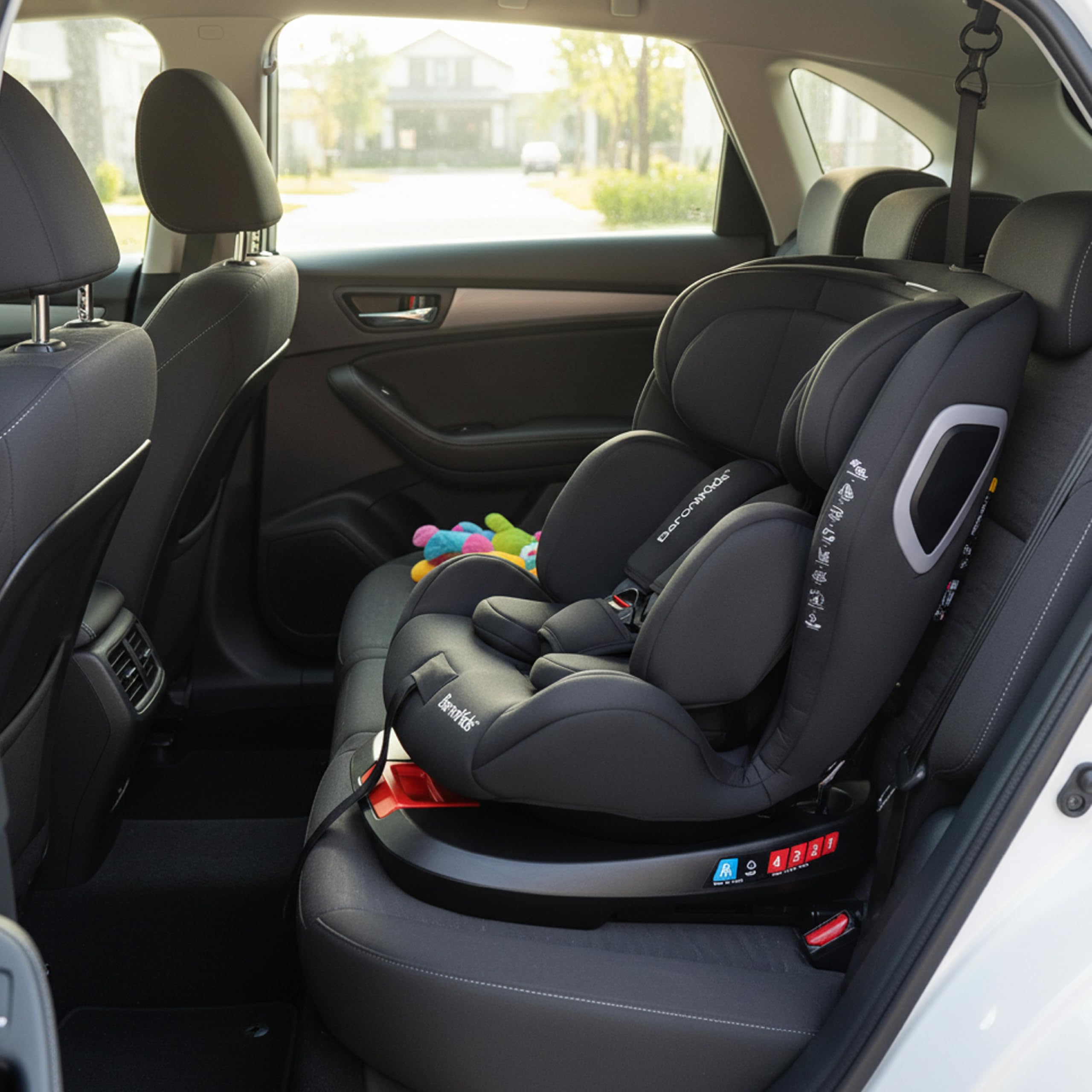 Seggiolino Auto i-Size 40-150 cm ISOFIX Girevole 360° Reclinabile, Dalla Nascita fino a 12 Anni (Standard + Isofix)