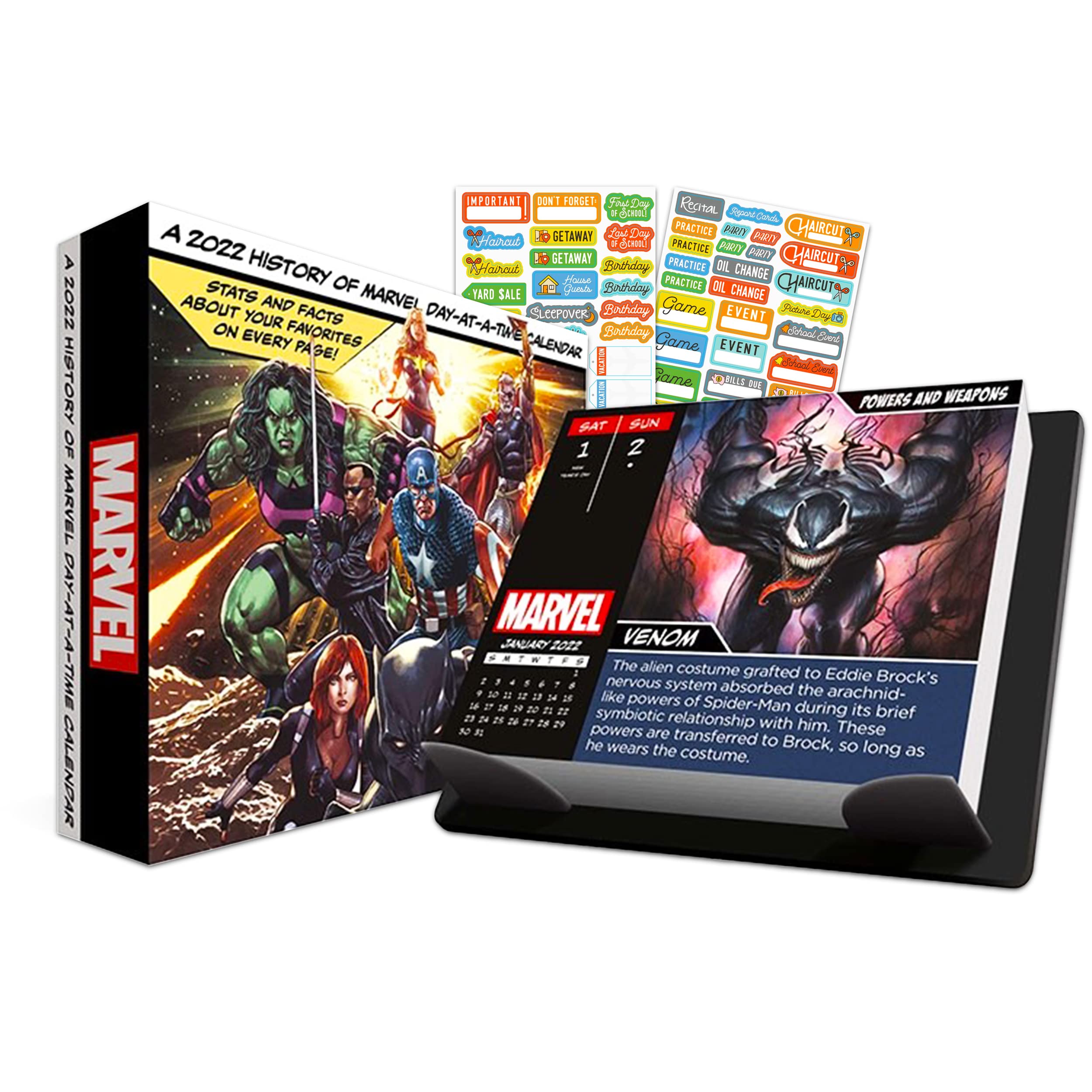 Buy History of Marvel 2022 Calendar, Box Edition Bundle Deluxe 2022