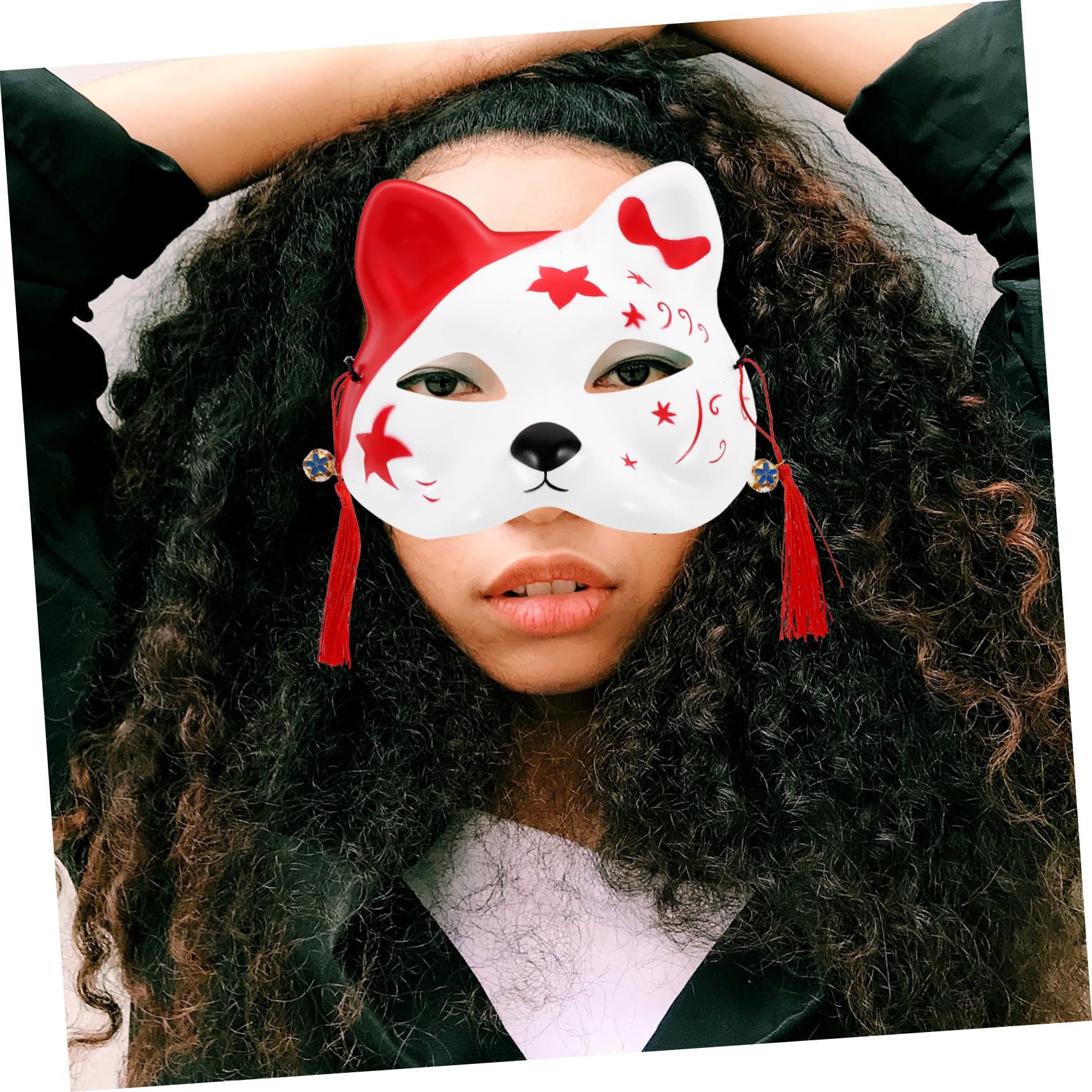 Alasum 8pezzi Maschera Mezza Faccia Da Gatto Per Feste e Cosplay Da Comoda e Decorativa Perfetta Per Eventi e Celebrazioni