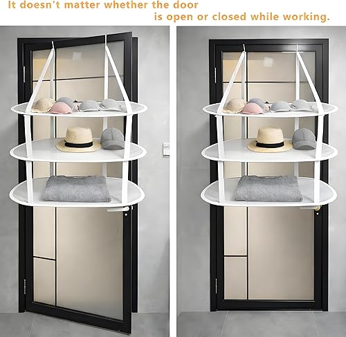 Miniatura 5 de SAMJANE Escurridor para colgar suéteres, malla de flujo de aire de punto urdimbre plana para delicados, diseño plegable de 3 niveles para colgar en