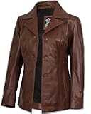 Decrum Leather Blazers for Women - Stylish Blazer Style Casual Real Lambskin Leather Jacket Women