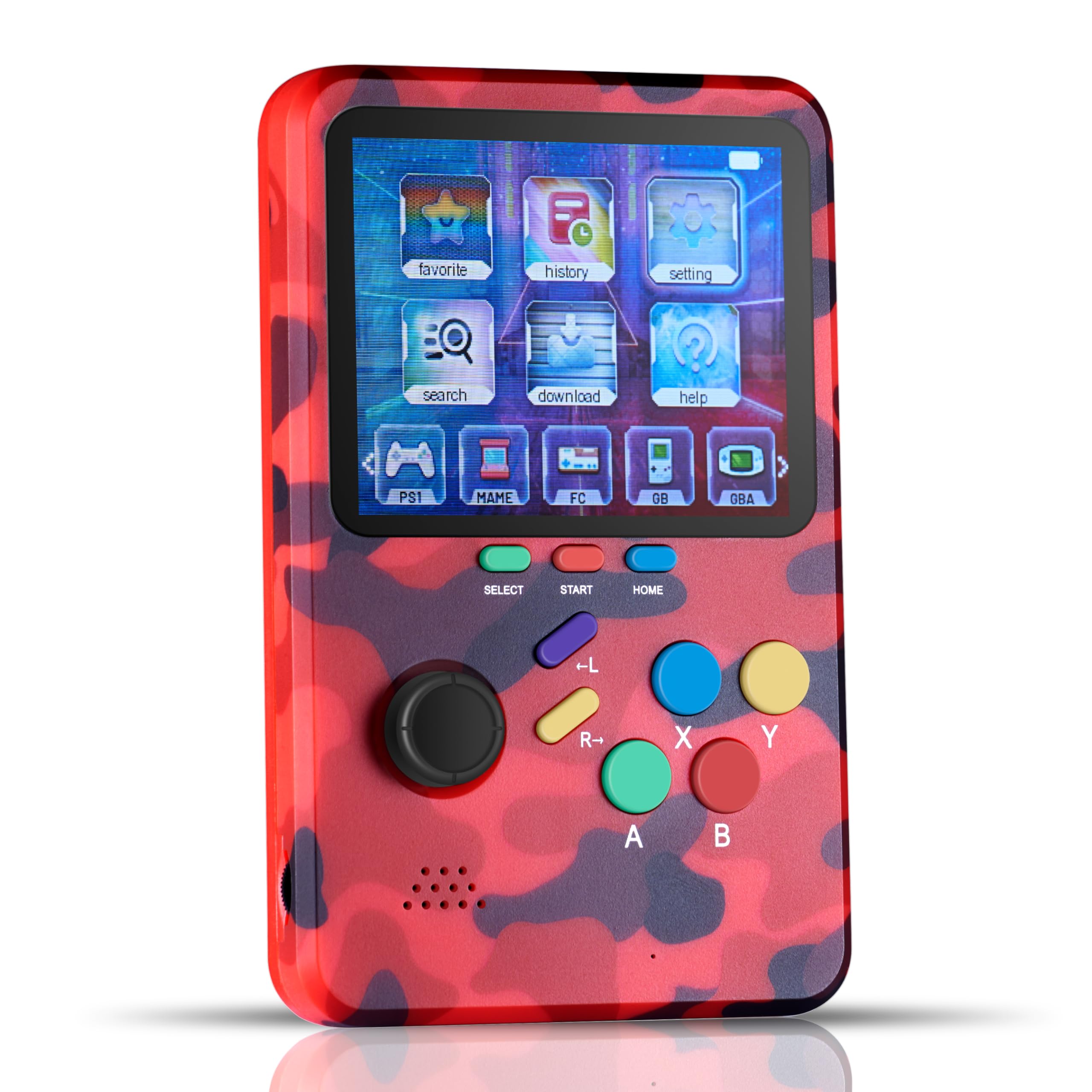 WeLohas Q2 Retro Gaming Console,10 Classic Emulator,10000+ Fun Video Games Preloaded,Electronic 3D Games,64GB TF Card,3.0" HD Screen,Rechargeable & Portable,Gameboy Gift for Teens Adults