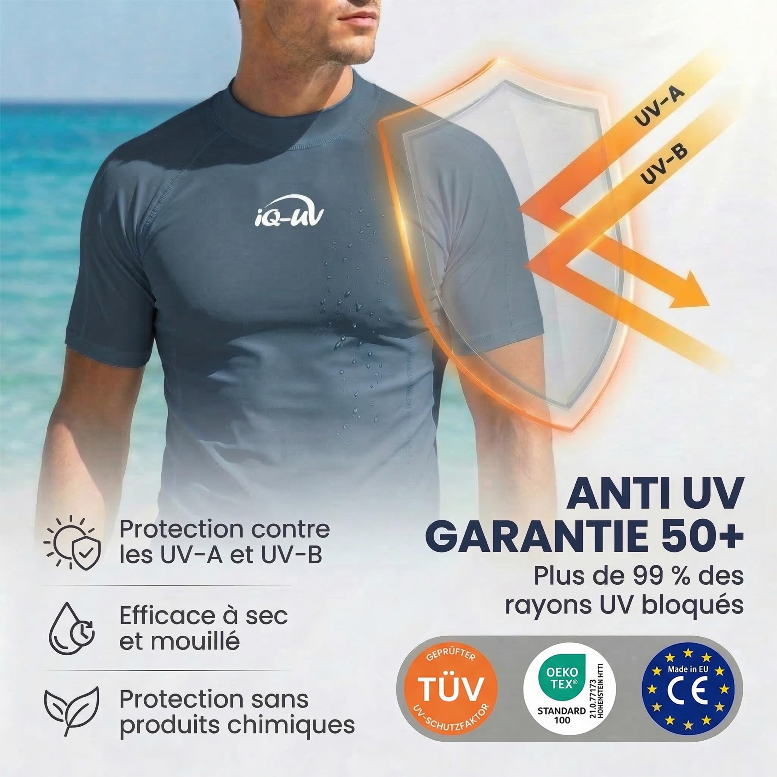 iQ-UV 6451222780 T-Shirt Homme