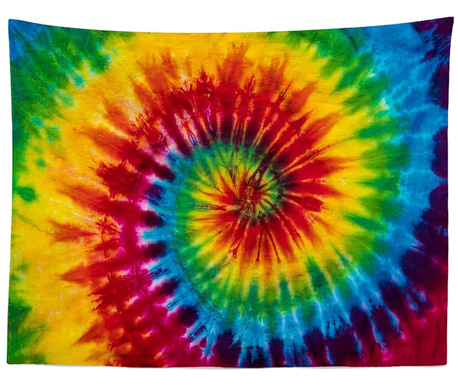 Amazon.com: Loccor Tie Dye Tapestry Colorful Red Blue Yellow
