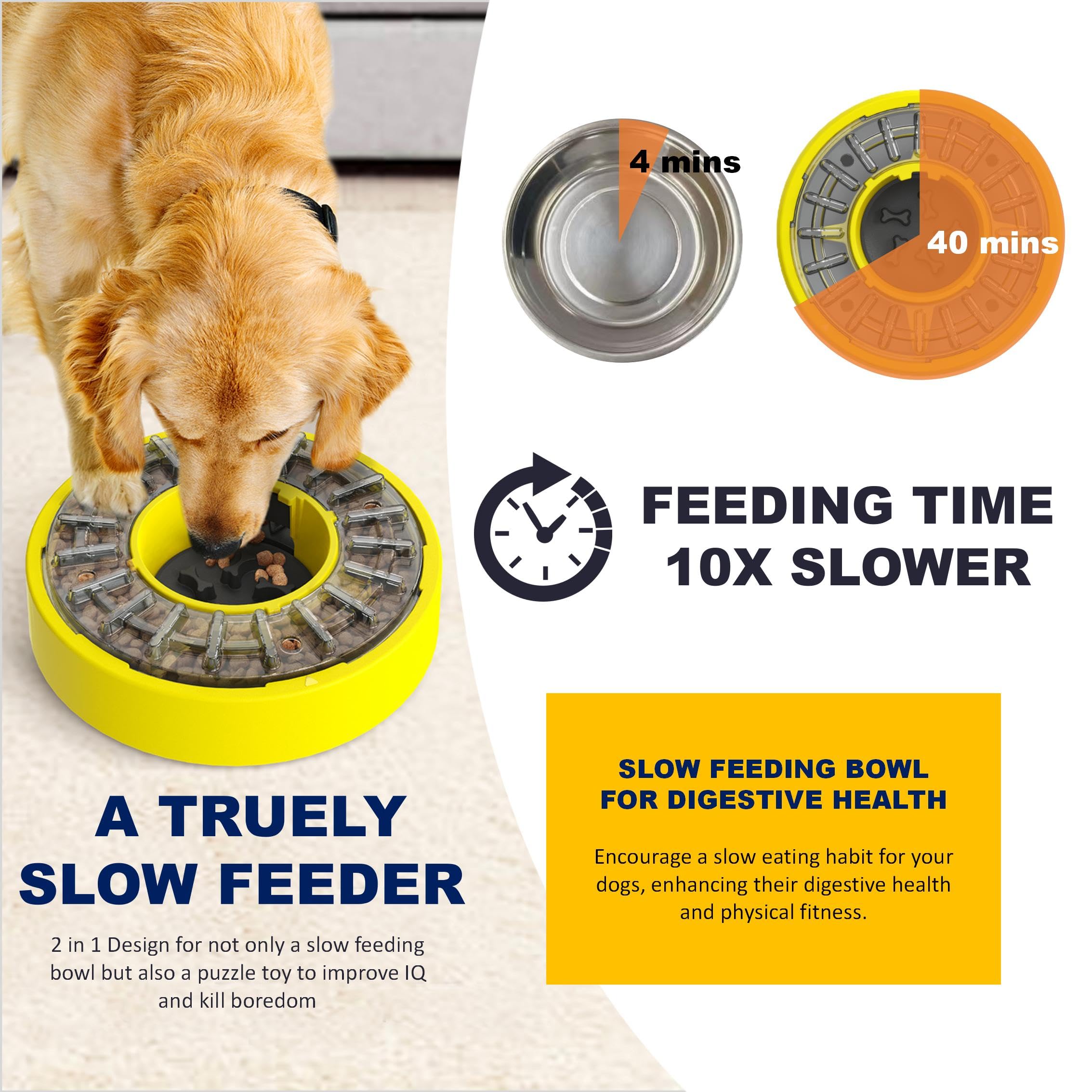 Juguete de rompecabezas para perros, cuencos de alimentación lenta para perros, dispensador de comida para perros, juguetes interactivos para perros, juguetes de rompecabezas para estimulación