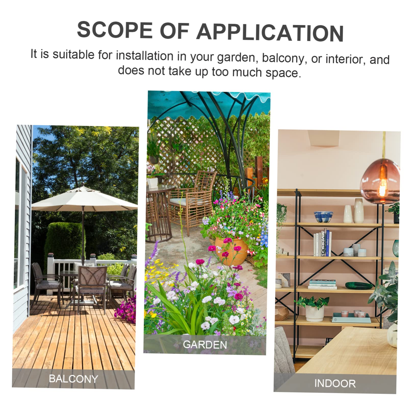 BUTIFULSIC 2 Pack Iron Flower Pot Holder Wall-Mounted Plant Hanger Bracket Durable for Home Decor Black