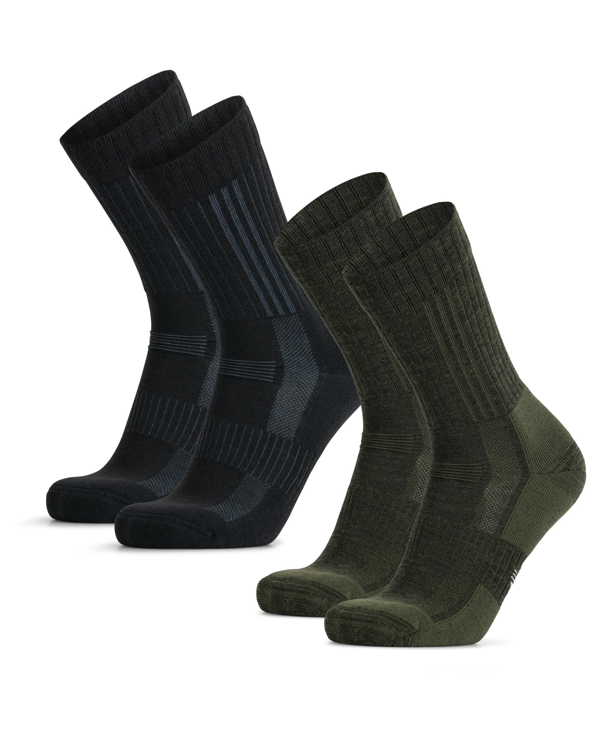 DANISH ENDURANCE Expert Pro Merino Wandersocken, Premium Wollsocken, Funktionssocken, Für lange Wanderungen, Starke Polsterung & Anti-Blasen, Unisex, für Damen & Herren, 2 Paar