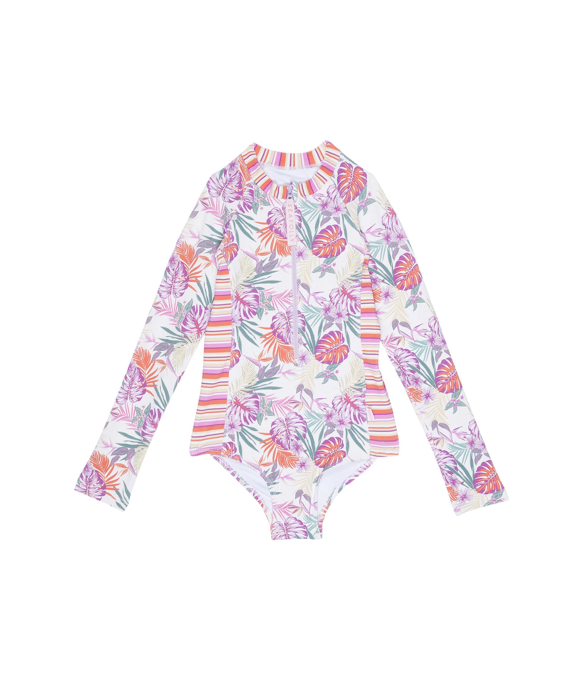 baby-girls Island in the Sun Spliced Long Sleeve One-piece (Infant/Toddler/Little Kids)