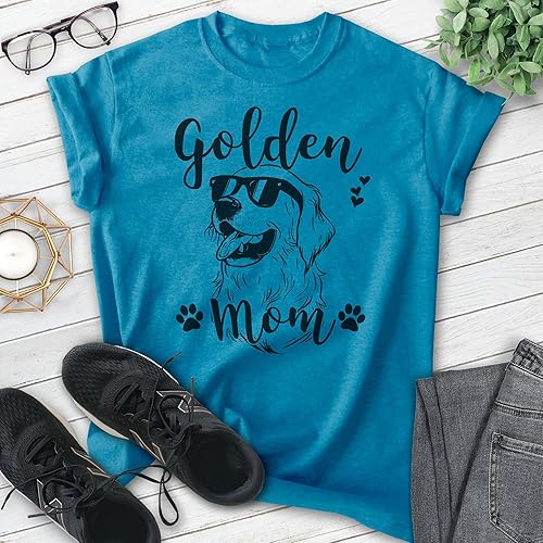 Miniatura 2 de EVERTREE CLOTHING Golden Mom T-Shirt, Unisex Women's Shirt, Golden Retriever Owner, Best Dog Mom Gift
