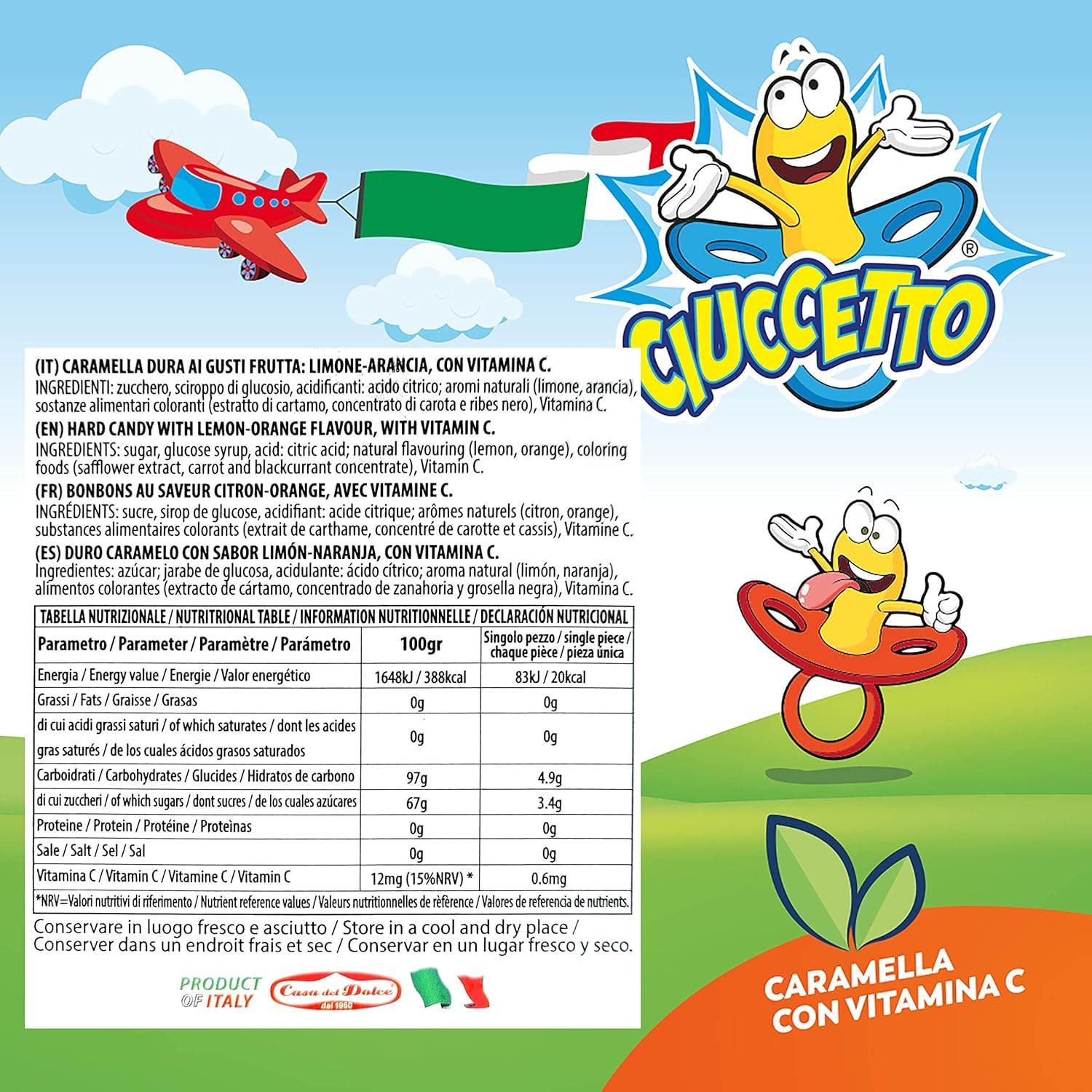 150 pz Ciuccetto Lecca Lecca a Forma di Ciucciotti alla Frutta con Vitamina C Caramelle Ciucci