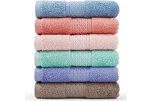 Cleanbear Ultra-Plush Face Cloth Set: 100% Cotton and 6 Lavish Colors