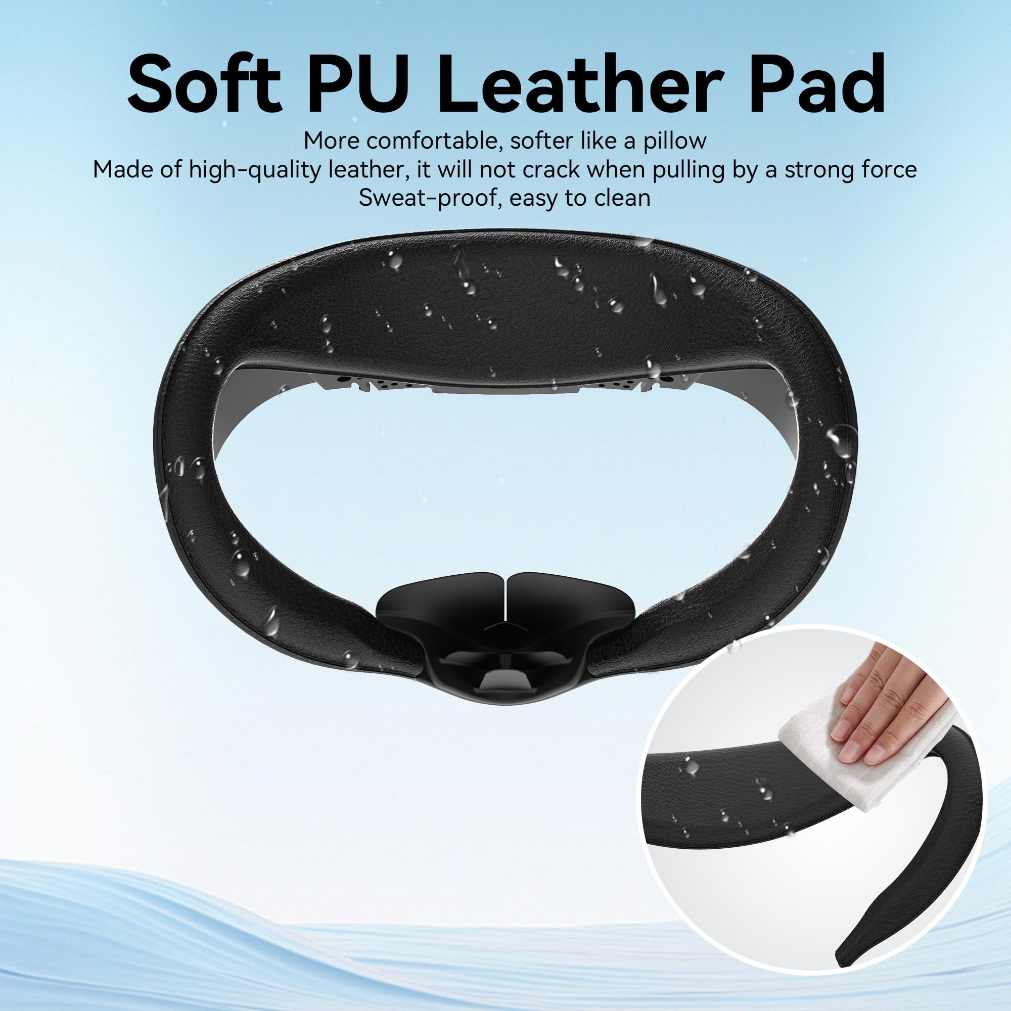 HiBloks - Interfaz facial con ventilador de refrigeración para accesorios Meta Quest 3S, 2 almohadillas de cubierta facial compatibles con el enfriador de ventilador Oculus Quest 3S, interfaz facial