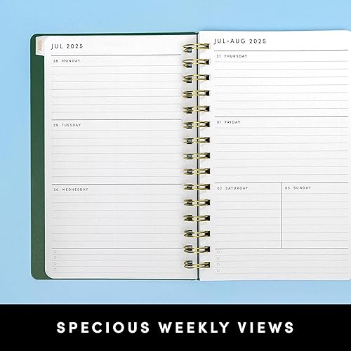 Miniatura 4 de PAPERAGE Agenda académica de 17 meses 2025-2026, semanales y mensuales, agosto de 2025 a diciembre de 2026, pequeña (5 x 8 pulgadas), color rubor