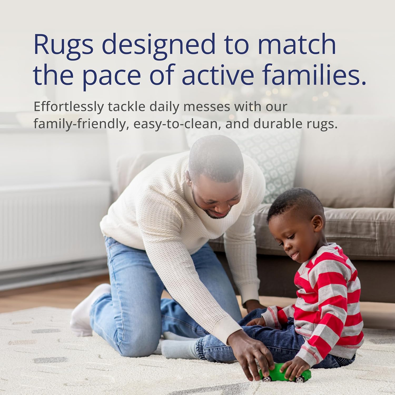 Abani Cozy 5' x 8' Cream Rug – Geometric Diamond Pattern, Soft Area Rug for Living Room & Bedroom, Durable & Easy to Clean