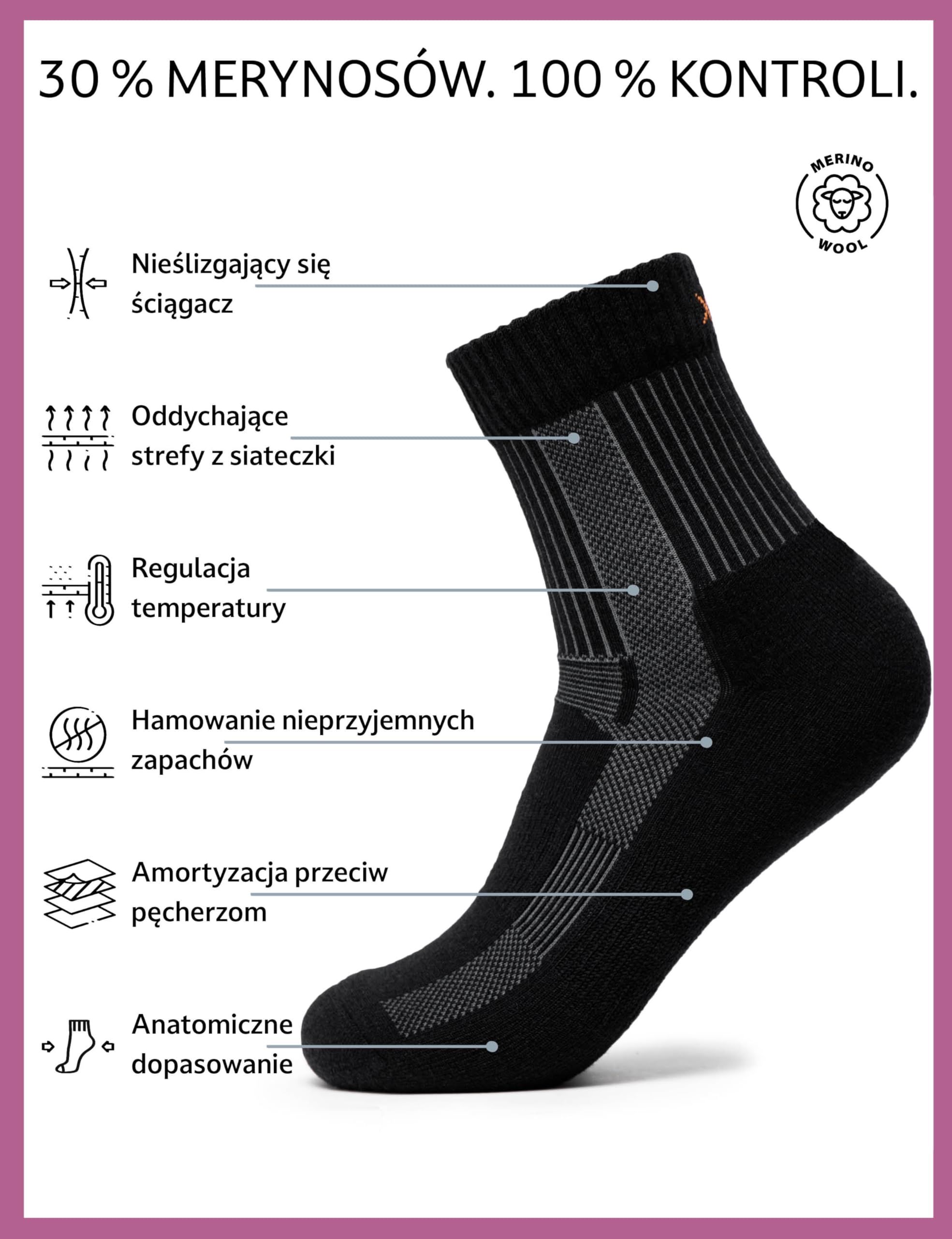 Occulto merino skarpety turystyczne damski & męskie 3 pak (model: Makalu)