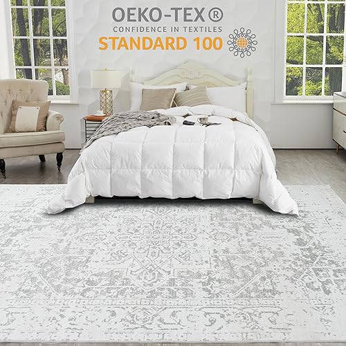 Miniatura 5 de Auemtyn Alfombra de área, de 8 x 10 pies, ultrafina, suave, con parte trasera antideslizante, alfombra persa lavable de interior, envejecida,