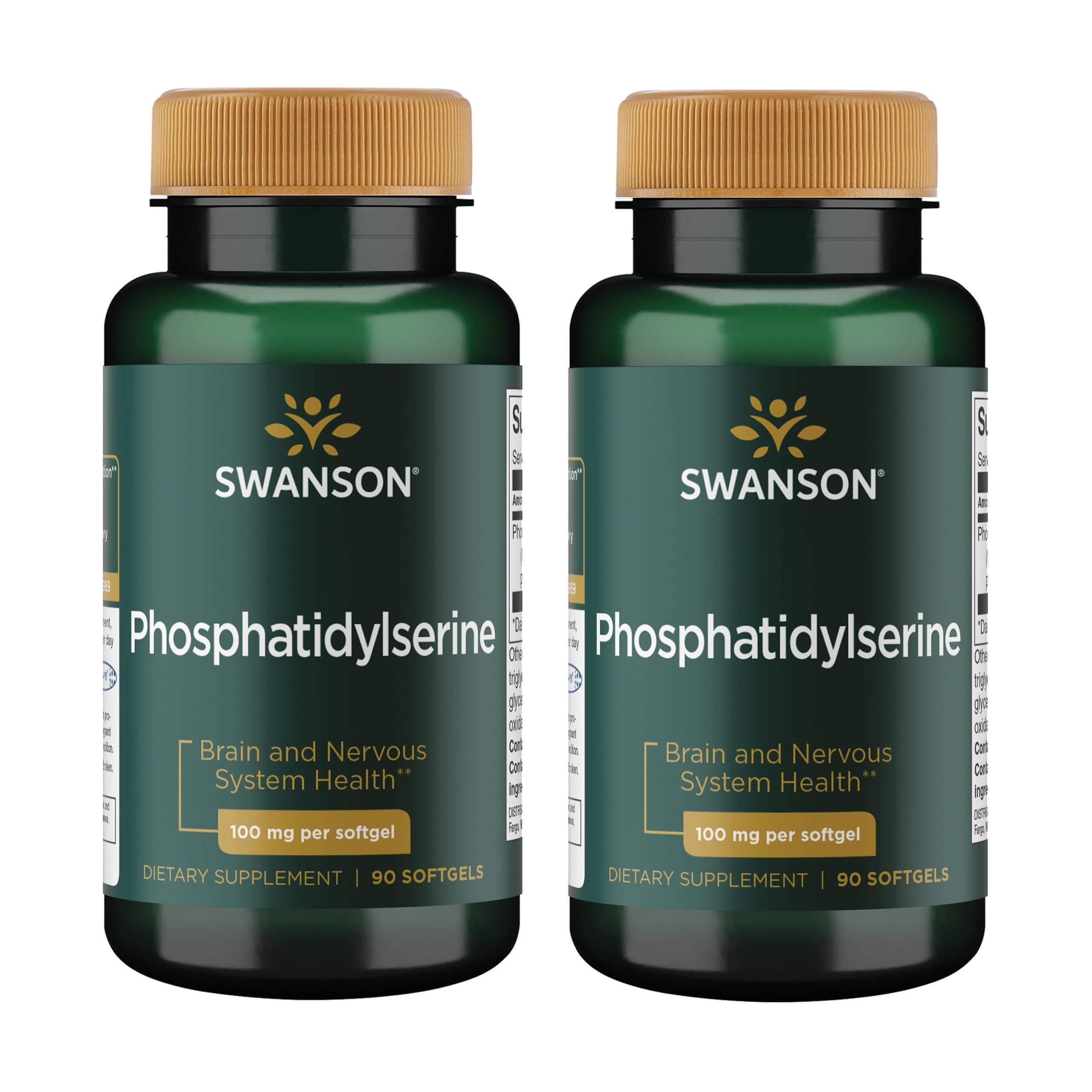 Swanson Phosphatidylserine 100 mg 90 Softgels, 2 Pack 90 Count (Pack of 2)