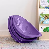 Vista 9 de ECR4Kids Leaf Asiento de suelo, silla mecedora, morado, 6 piezas