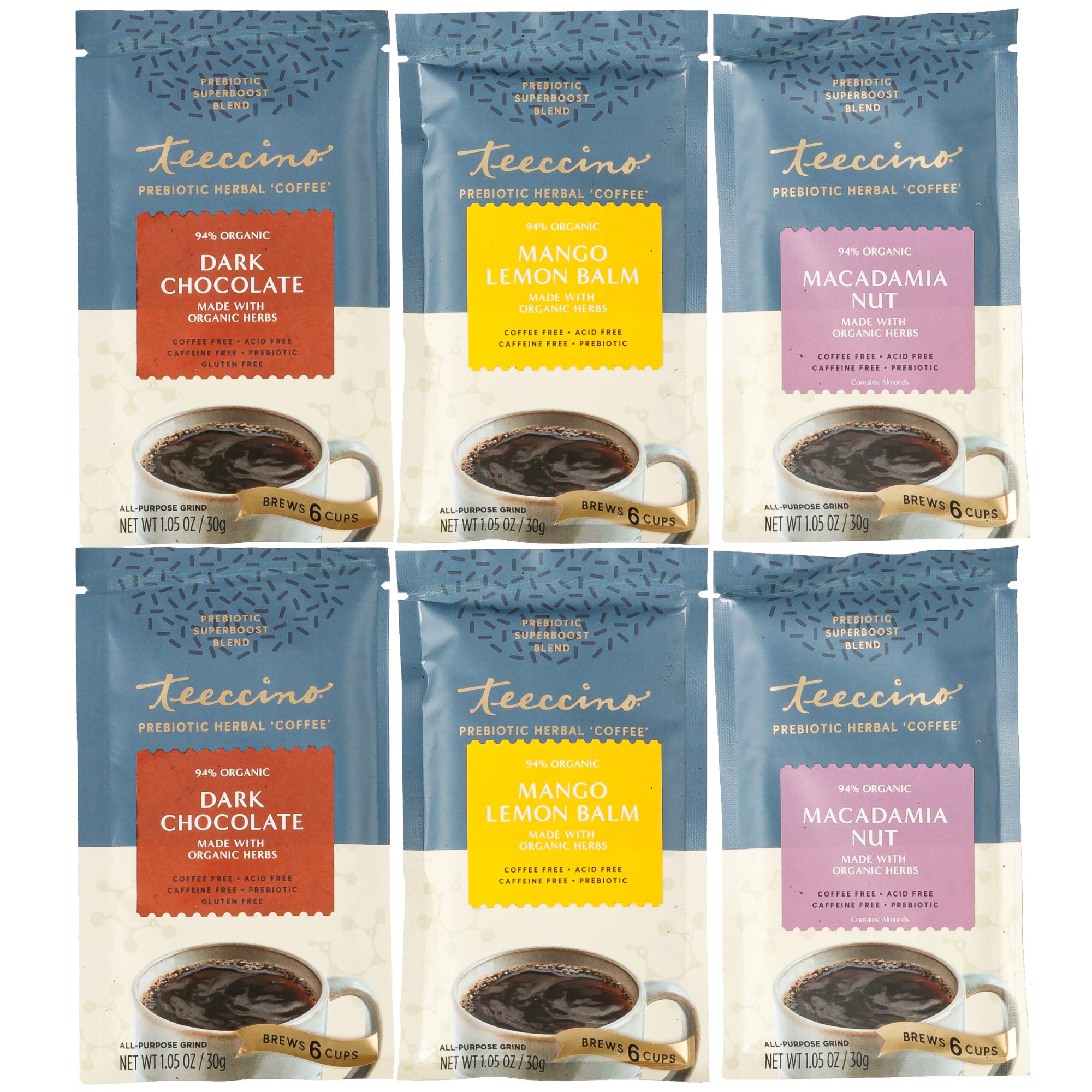 Buy Teeccino Prebiotic SuperBoost™ al Coffee Sampler 6 TrialSize