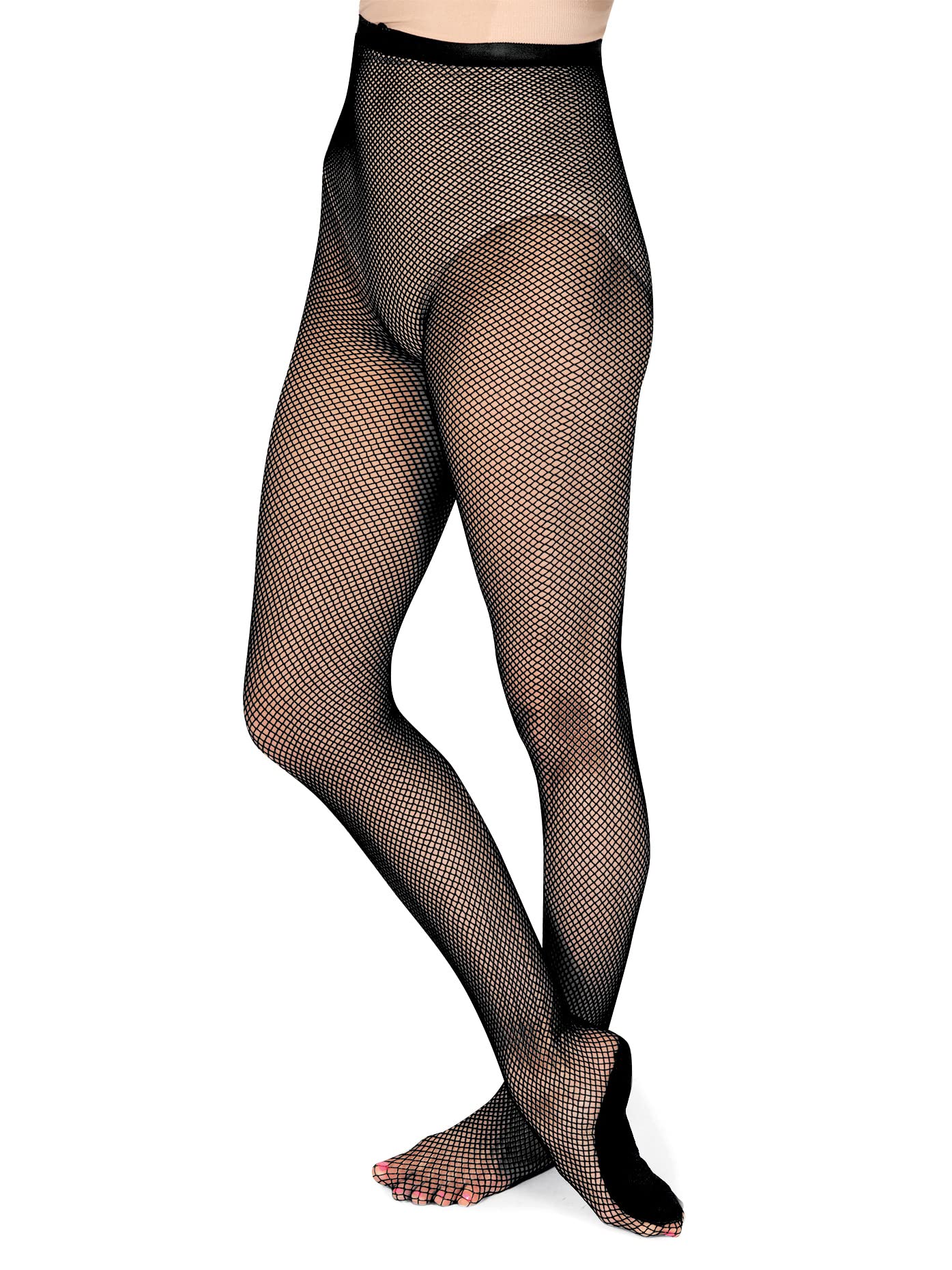 Theatricals Adult Professional Footed Fishnet Tights T6000BLKMT Black MT
