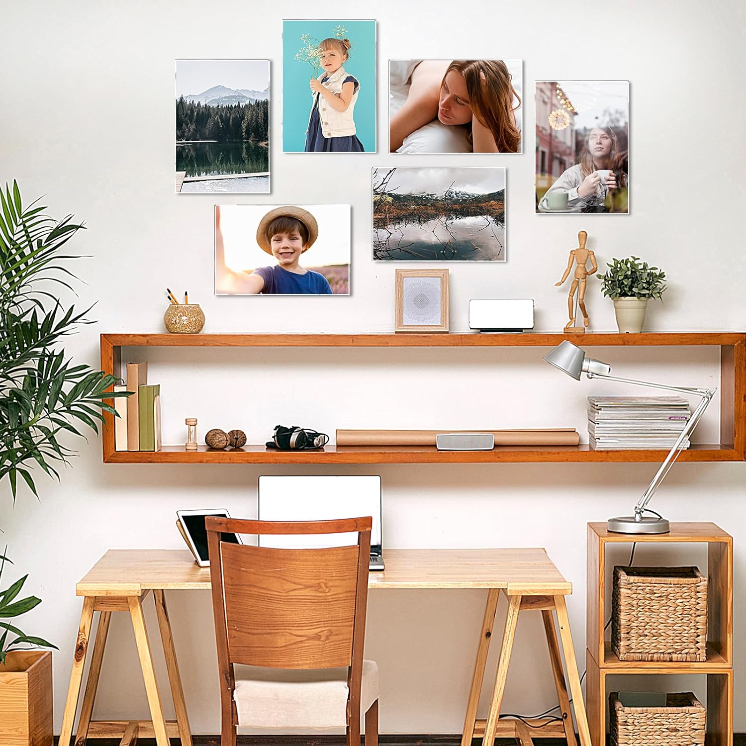 Aheroi 30Pcs Acrylic Sign Holder 8.5 x 11, Clear Wall Sign Holder 8.5 x 11 Wall Mount with 60 Tape, No Drilling Acrylic Wall Frame Paper Holder Document Holder for Office Home Restaurant
