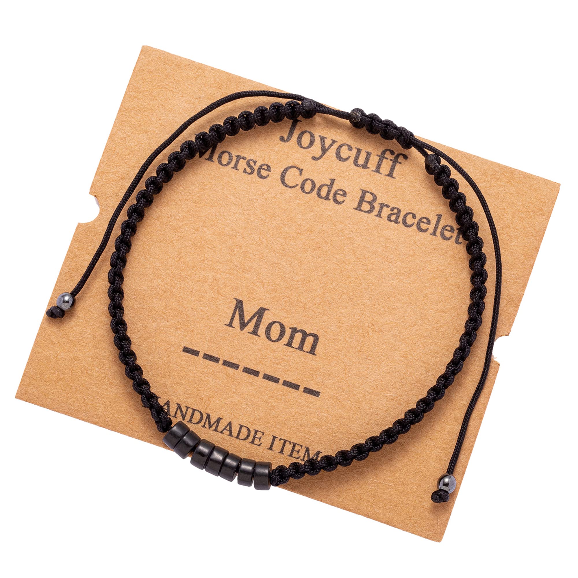 JoycuFF Gifts for Mom from Daughter Son Mama Mother Handmade Morse Code Bracelets for Women Funny Birthday Mother's Thanksgiving Day Jewelry
