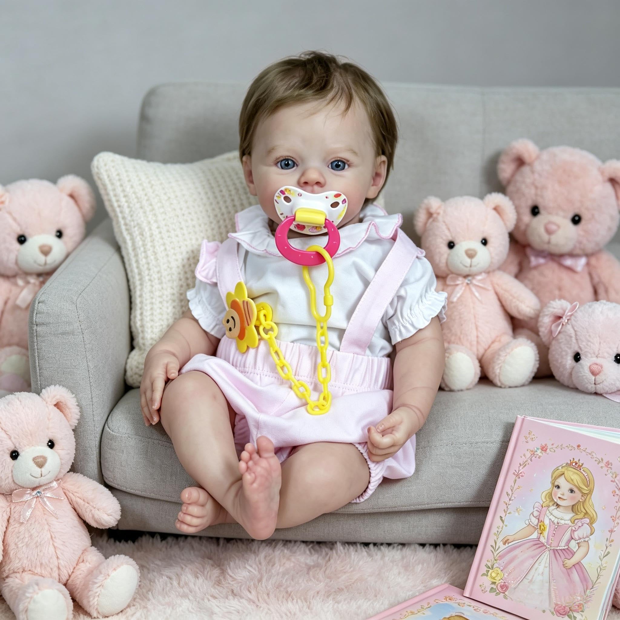 Reborn Baby Dolls silikonowe na całe ciało, winylowe, 45 cm, realistyczna lalka dla noworodka, nadaje się do prania, wygląda jak prawdziwe życie, Reborn lalki z akcesoriami do zabawek