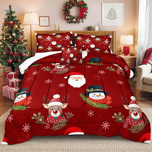 Vista 18 de MOVE OVER Juego de ropa de cama con temática de playa azul, tamaño Queen, 4 piezas, gaviota blanca y rocas marinas, patrón de paisaje marino azul