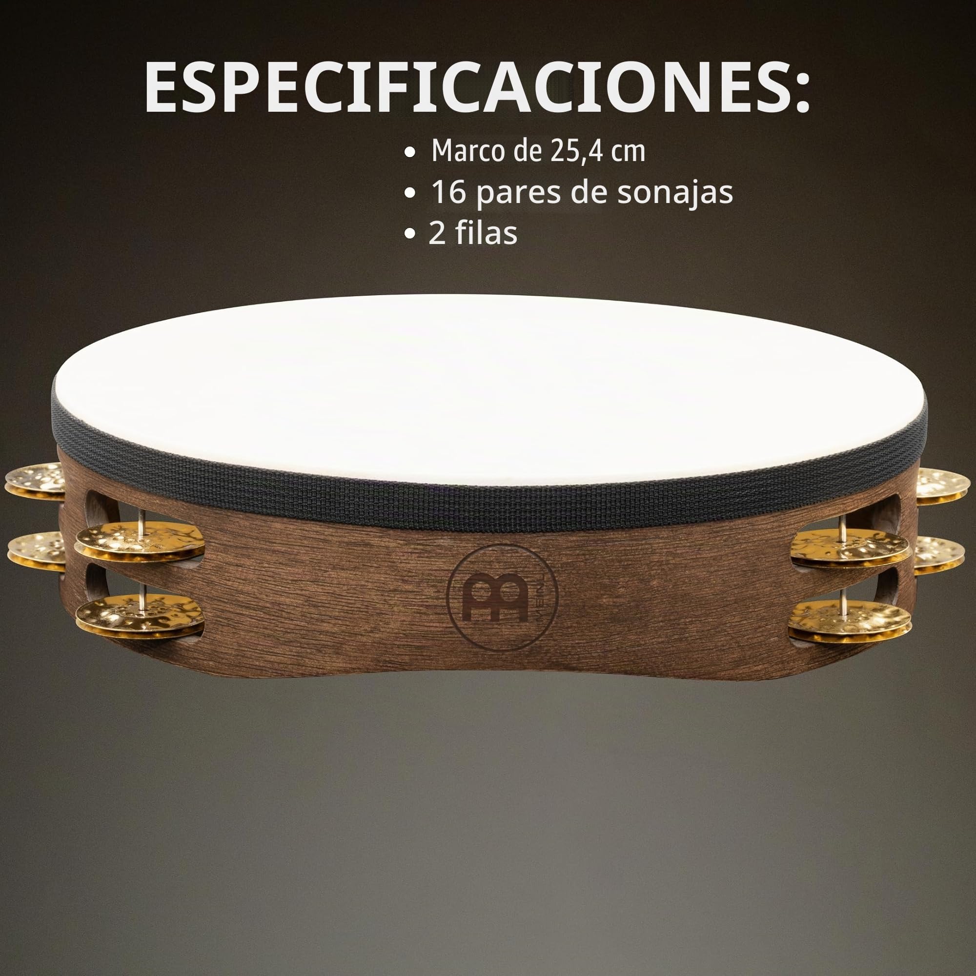 Meinl TAH2V-WB - Pandereta con parche, Latón martillado