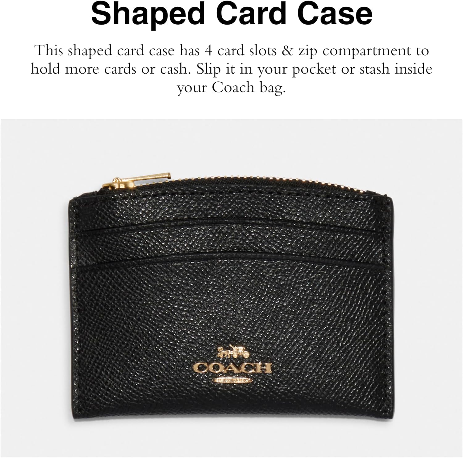 Coach Crossgrain Leather Shaped Card Case