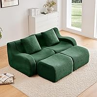 Vista 22 de Juego de sofás modulares de peluche para sala de estar, sofá modular naranja con tumbonas, sofá de gran tamaño, sofás para sala, cómodos sofás