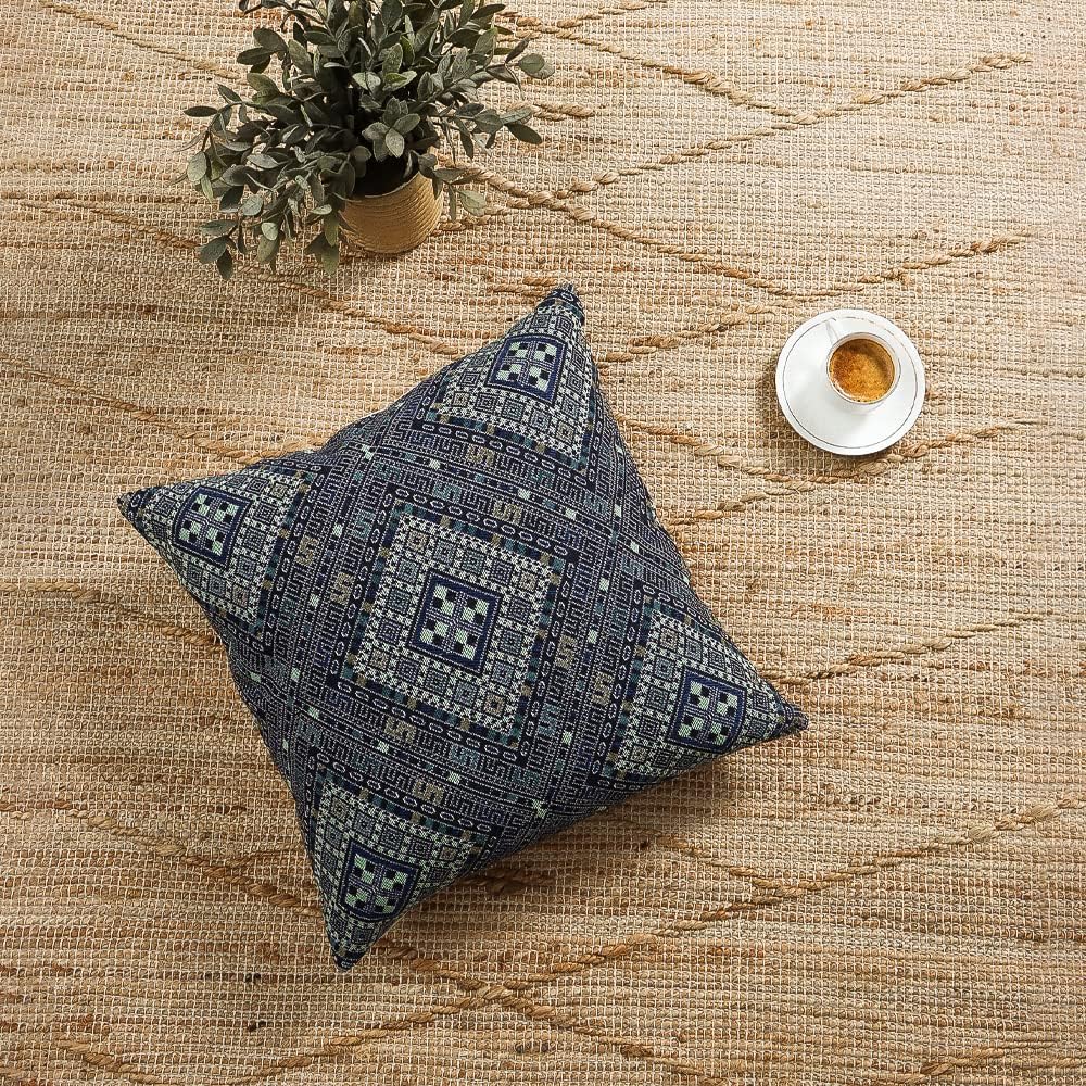 HOME BY HANDS Cotton Square Pillow Case for Living Room Couch and Sofa Single Piece JC - 10