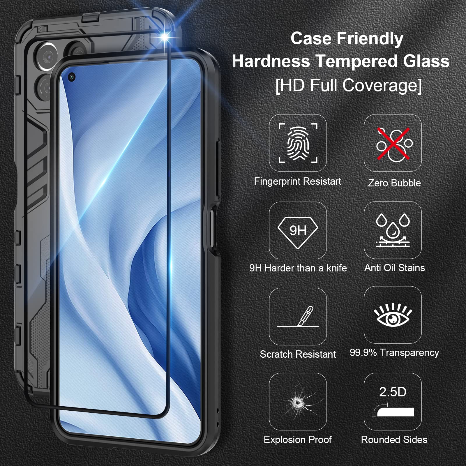 Funda para Xiaomi Redmi Note 15 Pro 5G, Carcasa Antigolpes con Soporte anular metálico, Case Protectora de Grado Militar, Azul — view 826