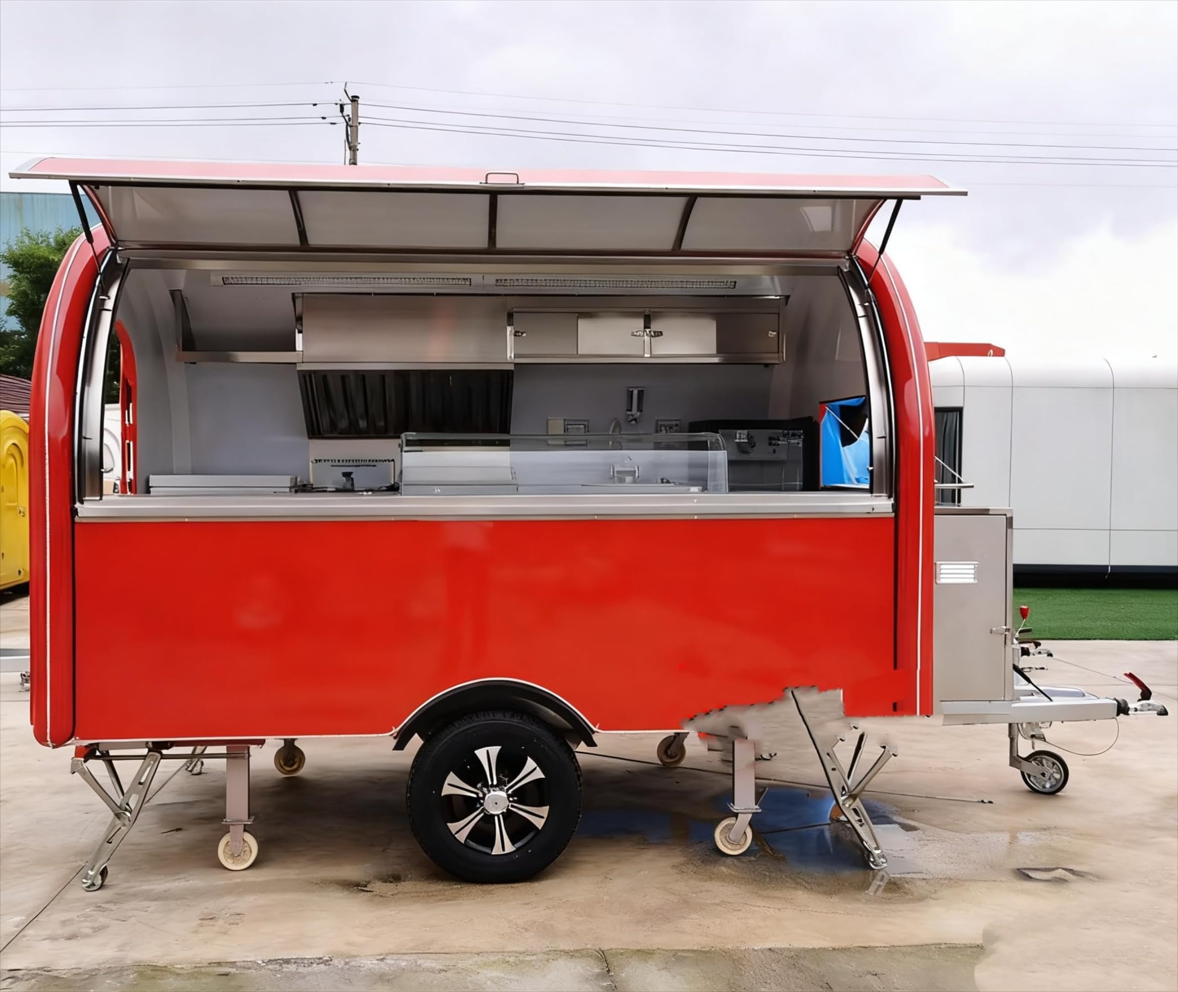 Food Truck Mobile Kitchen Trailer Commercial Service Unit