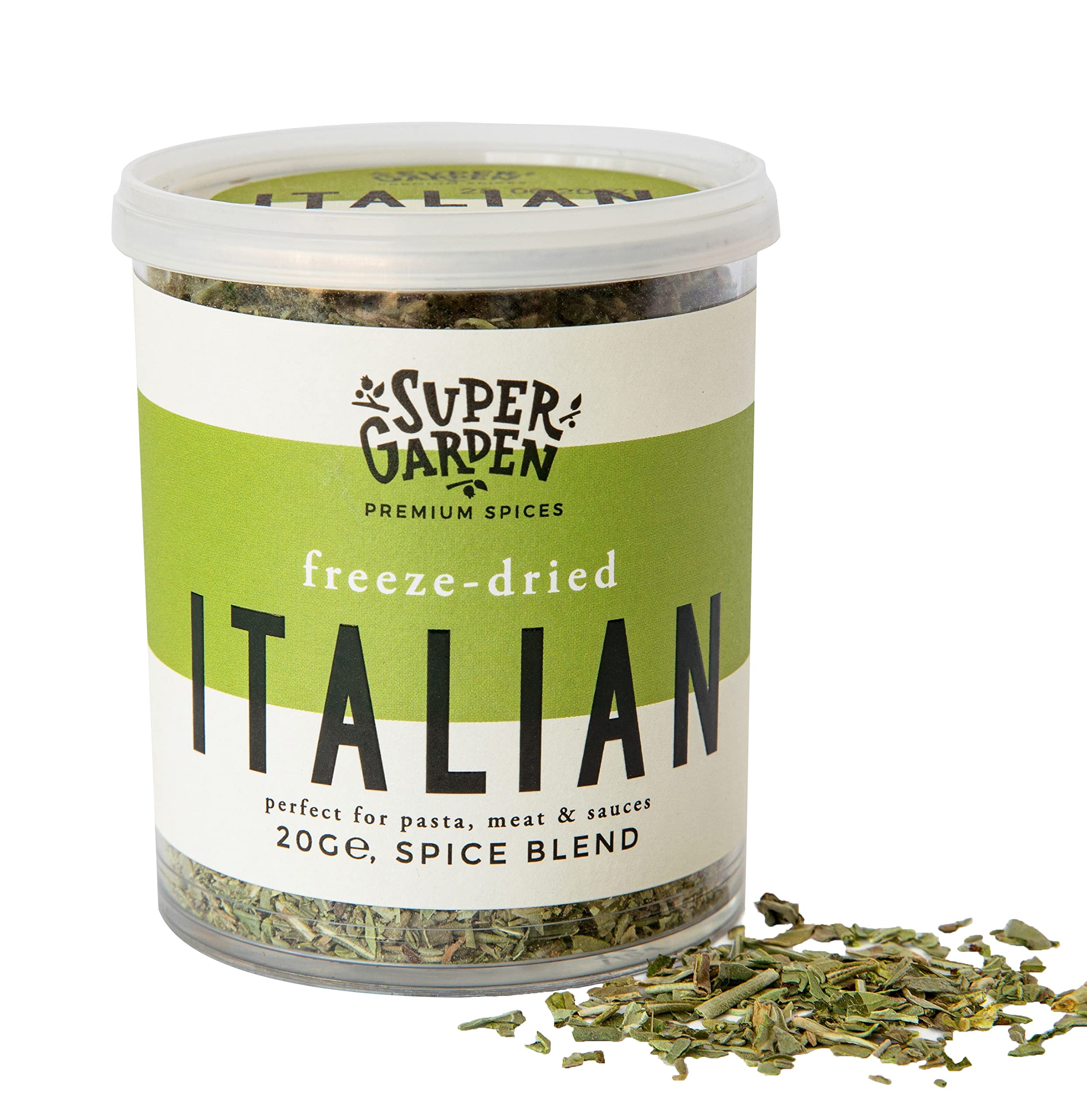 Italian Spice Blend for Cooking – 100% Pure & Natural Freeze Dried Italian Spices for Cooking – No Artificial Additives or Preservatives – Dried Herbs, Spices by Super Garden (0.71 oz)