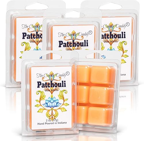 The Candle Daddy Pachulí - Inscense - Cubos de cera con aroma máximo - 5 paquetes -10 onzas en total - 30 cubos