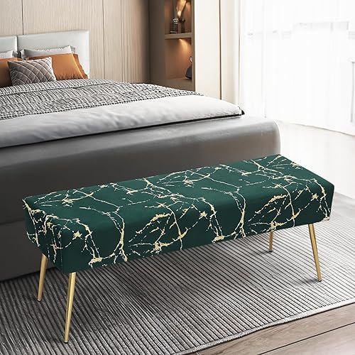 Miniatura 10 de Magshion Mid-Century - Reposapiés de microfibra con botón, Azul marino